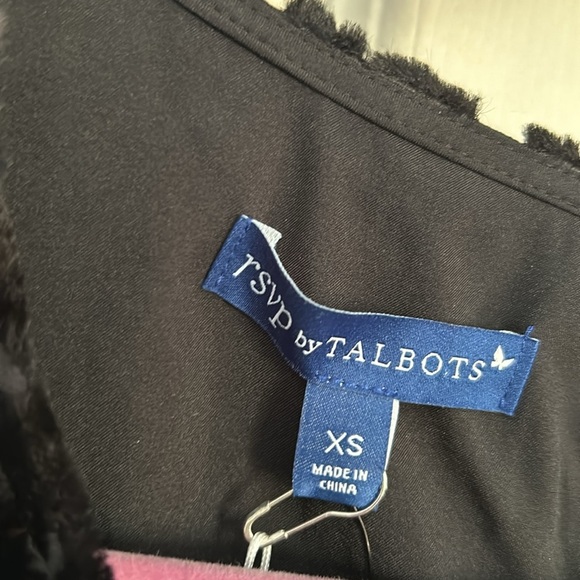 NWT RSVP by Talbot’s size XS black velvet 3/4 sleeve blouse - Picture 4 of 5